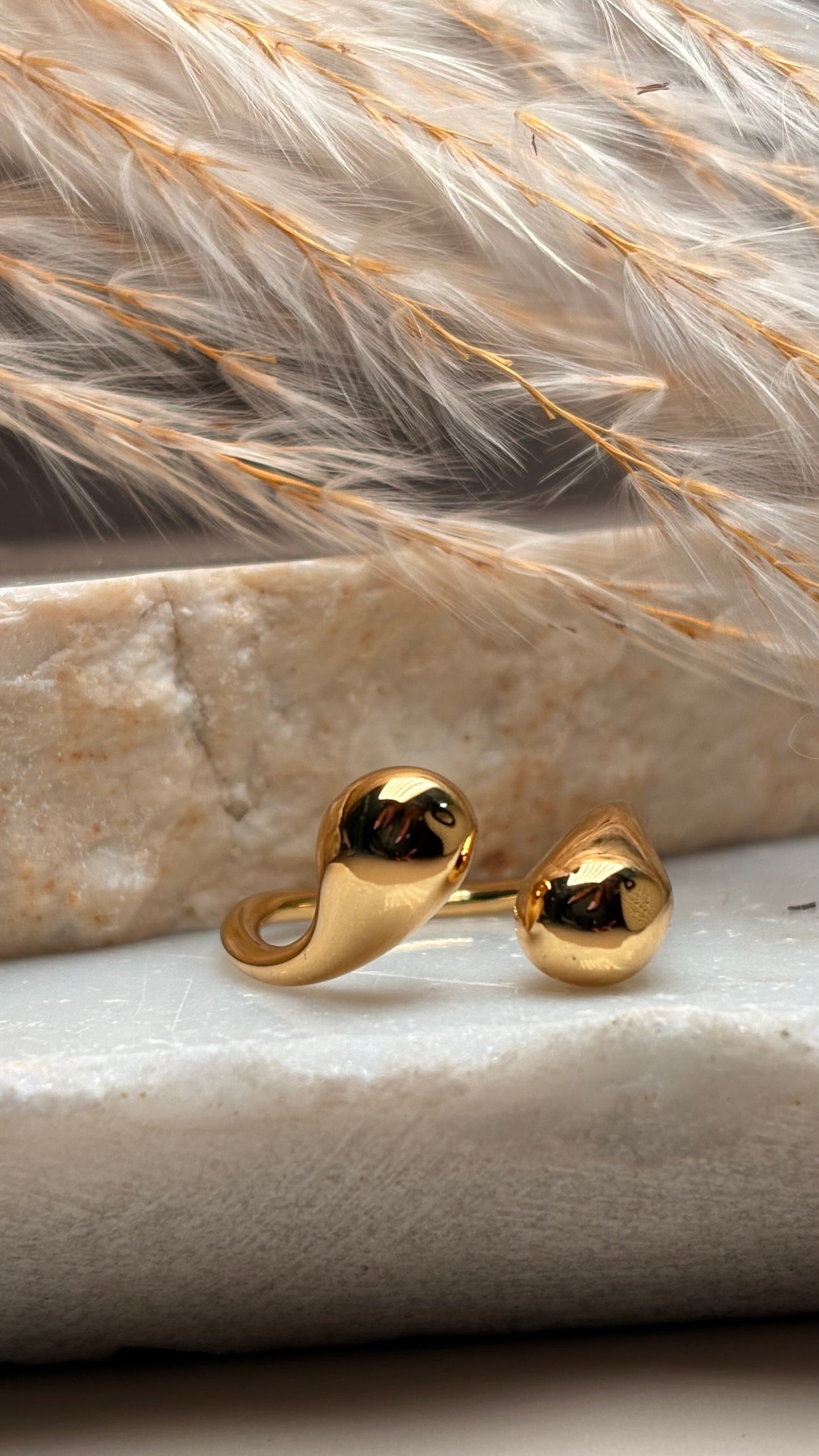 Anillo gota doble