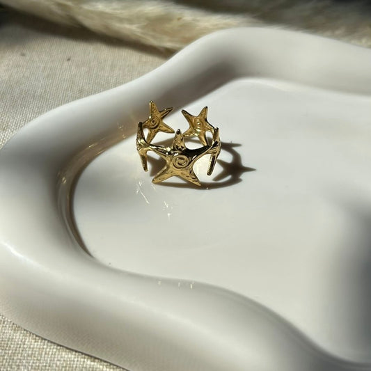 Anillo Starfish Dorado