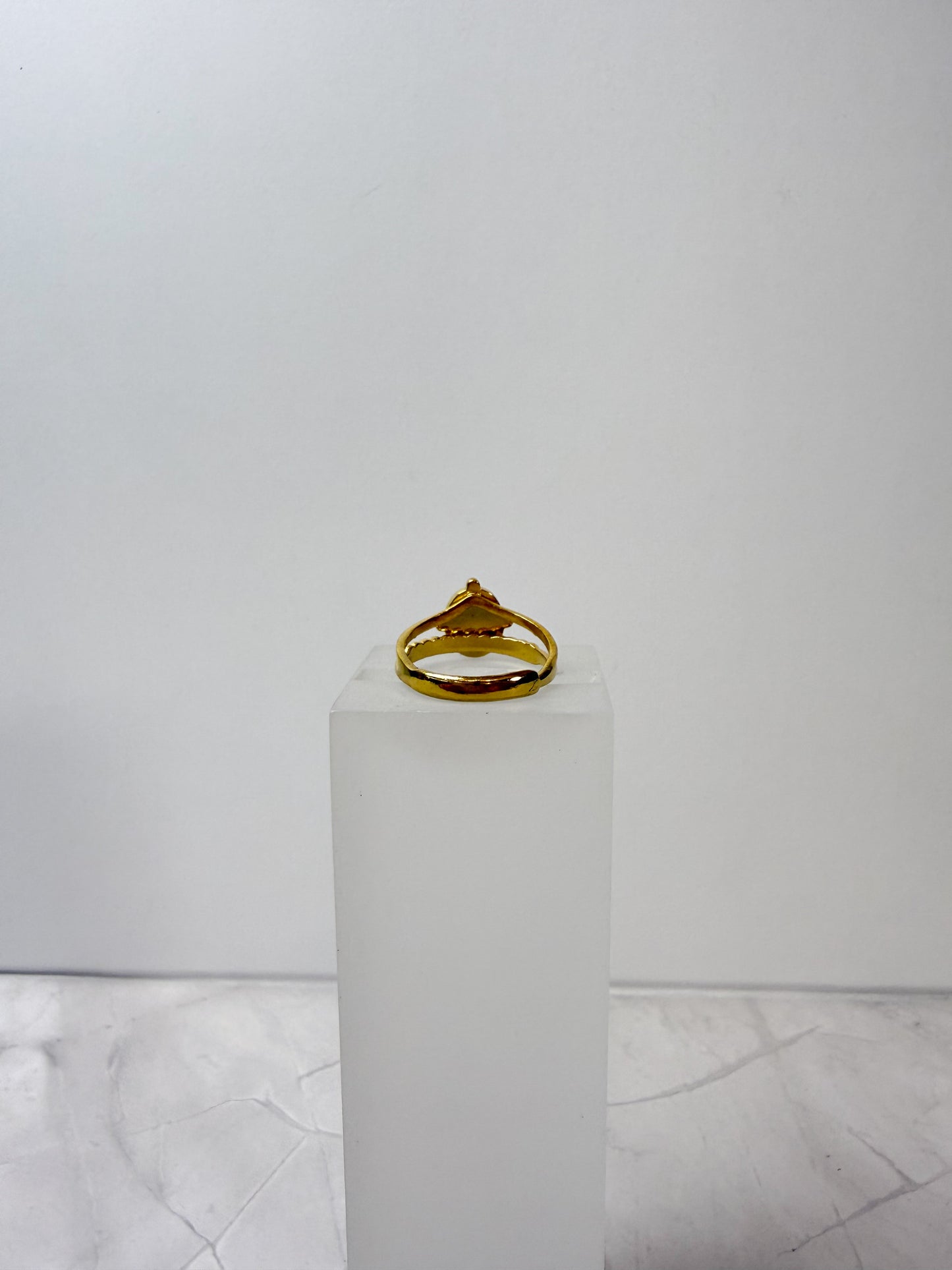 Anillo piedra verde mini