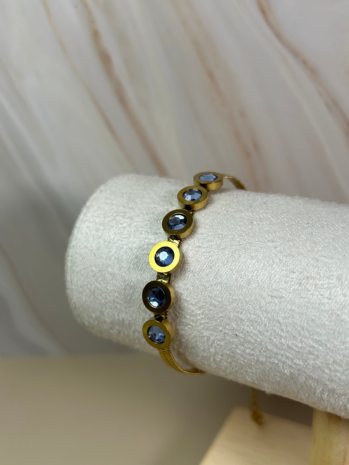Pulsera ojo de gato azul