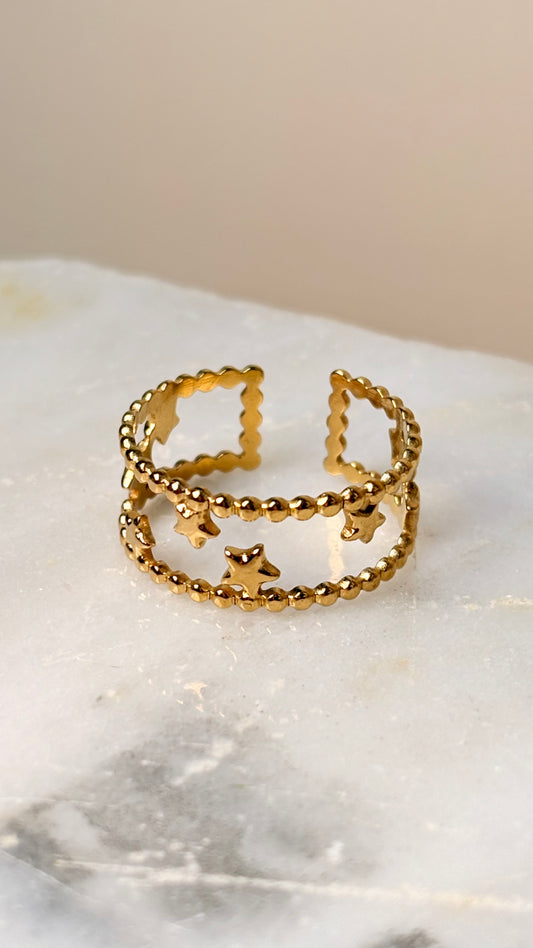 Anillo estrella minis dorado