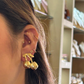 Aretes cereza chunky dorado