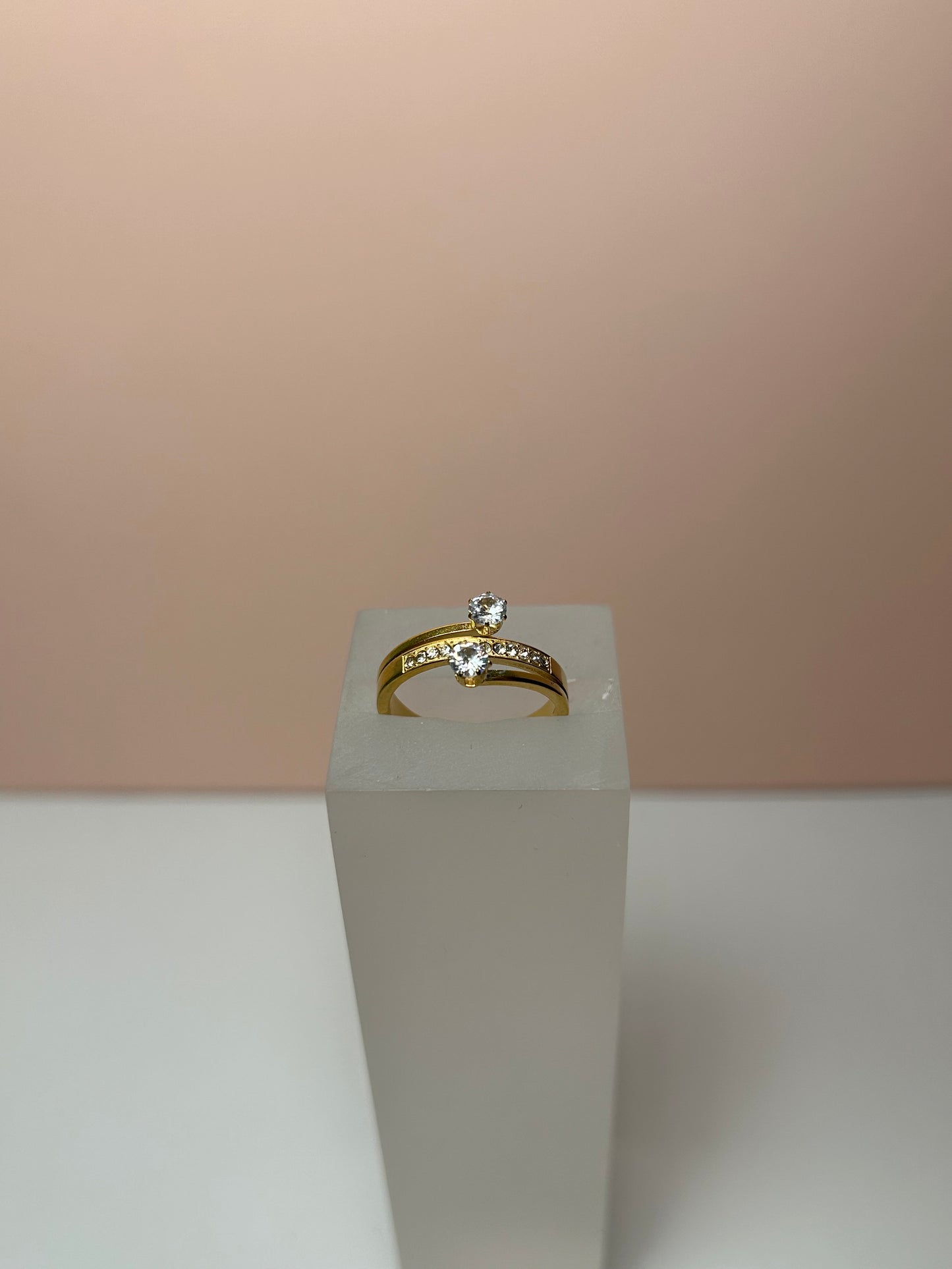 Anillo cristal doble