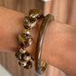pulsera concha corazon cafe