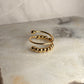 Anillo onda balines dorado