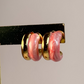 Aretes Doble Mini Rosa