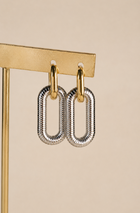 Aretes Hoops Bicolor
