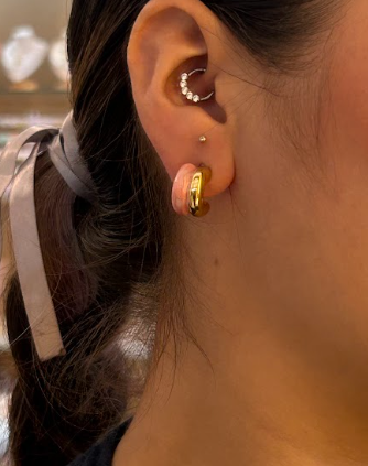 Aretes Doble Mini Rosa