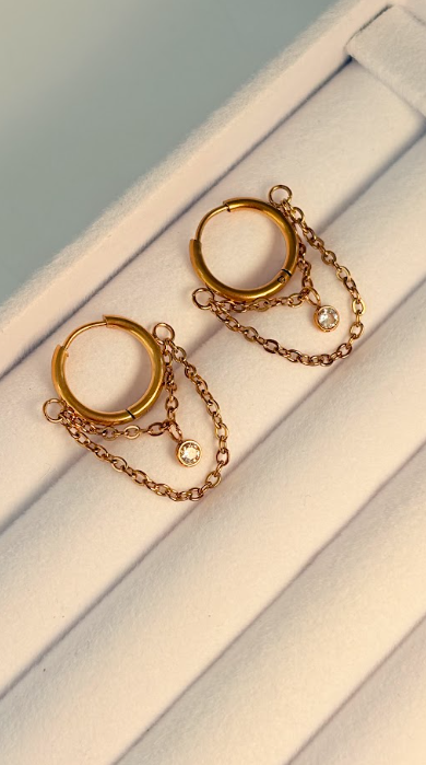 Aretes Chain & Shine