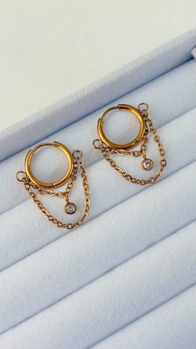 Aretes Chain & Shine