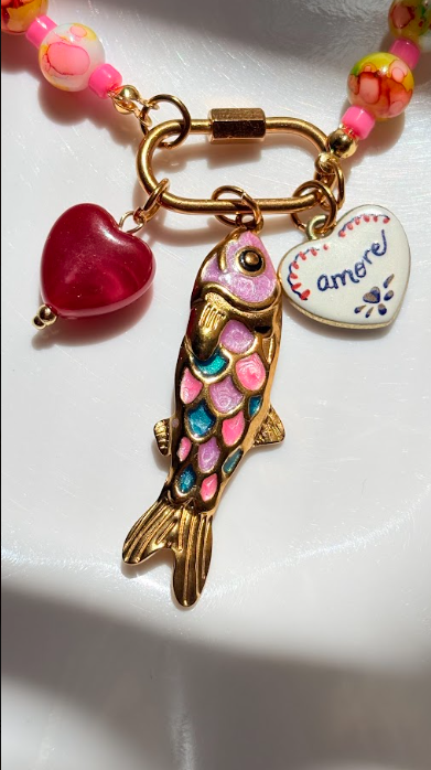 Collar Bali Rosa & Charms