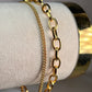 pulsera doble chain eslabones dorado