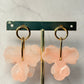Aretes Flor Acrílico Rosa