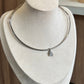 Collar regido plata piedra gota