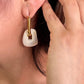 Aretes acrilico cuadrado blanco