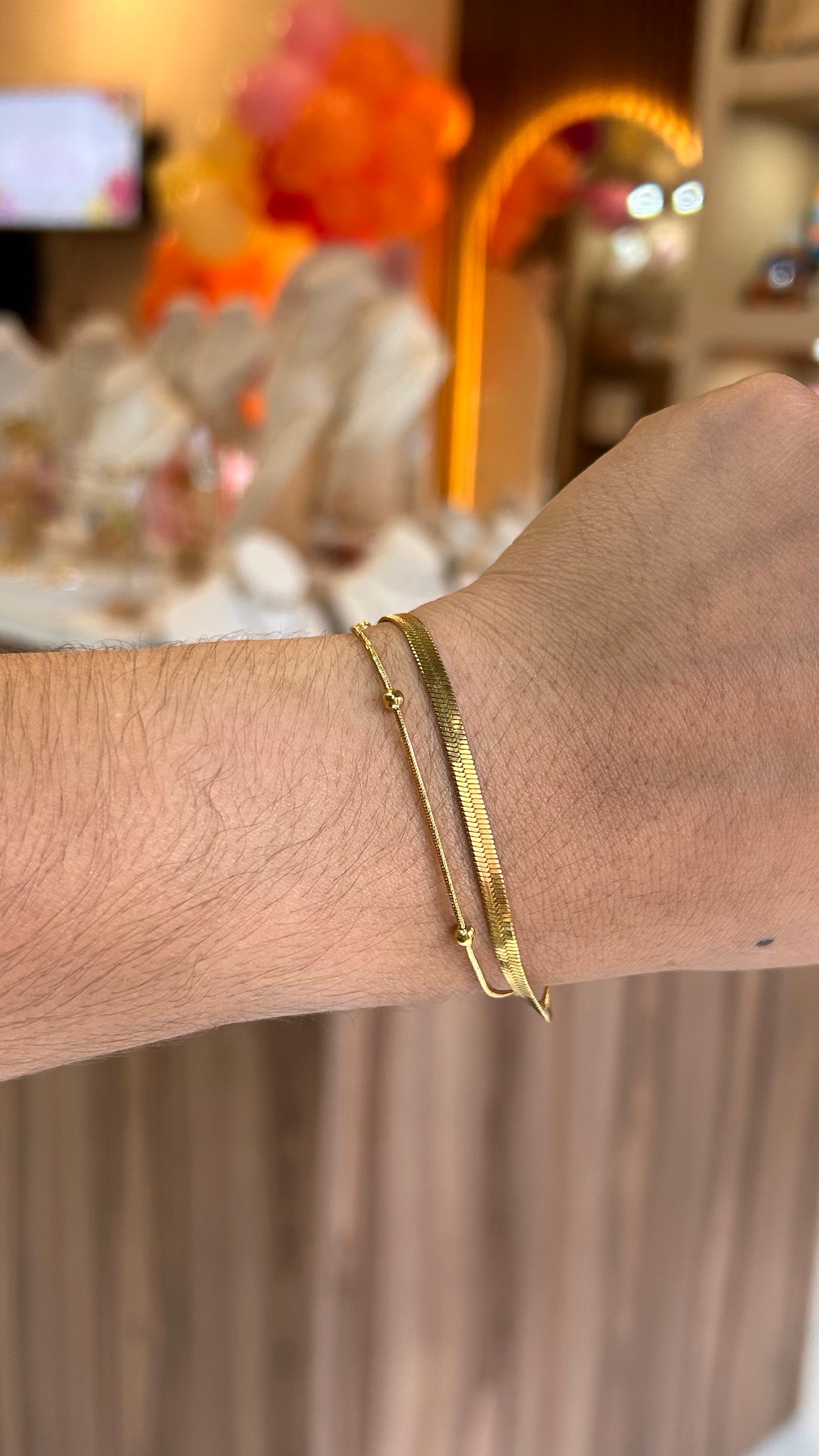 pulsera doble balines lisa