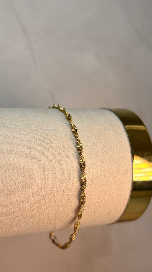 pulsera entorchada mini dorado