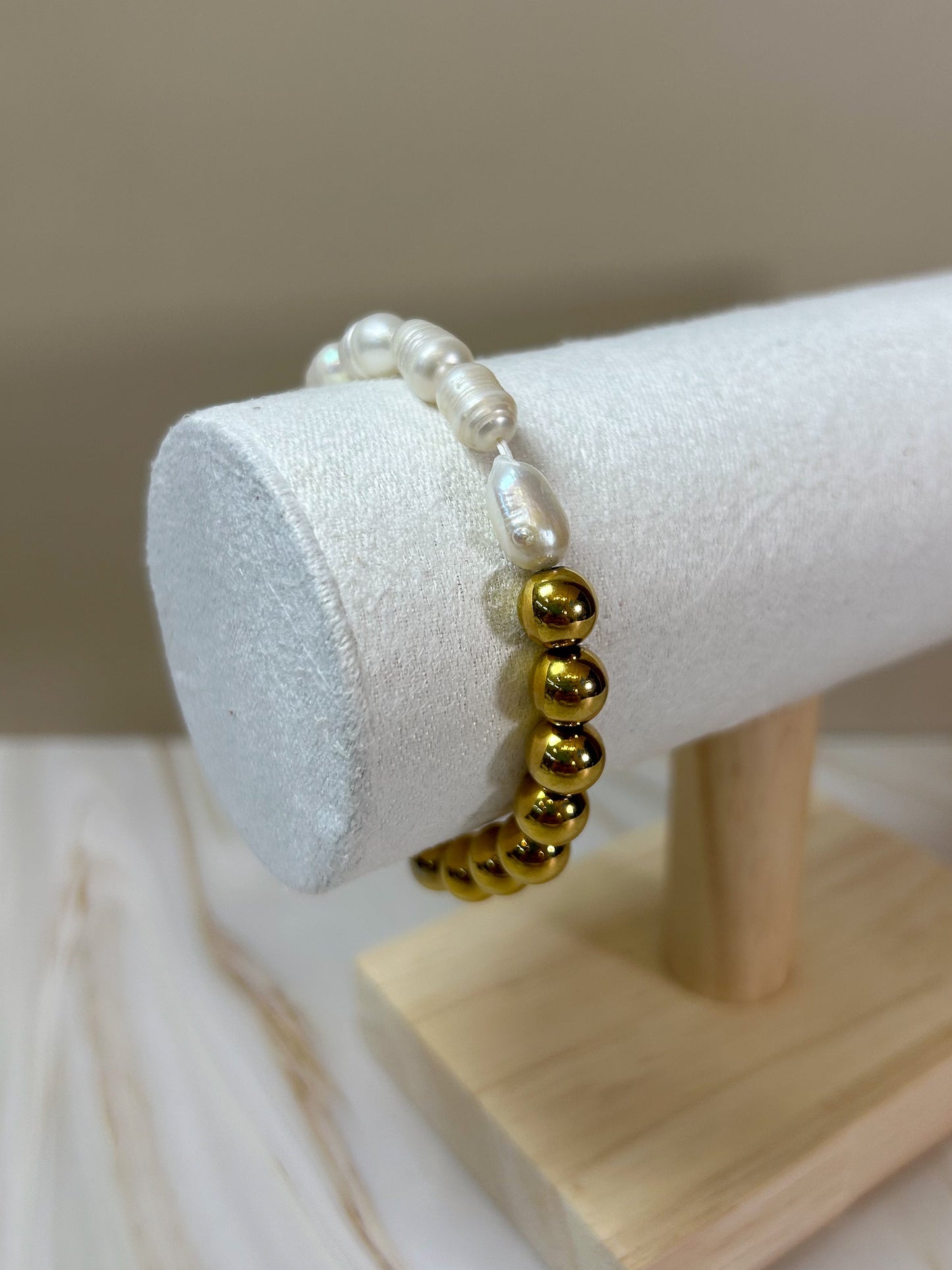 Pulsera Golden pearls