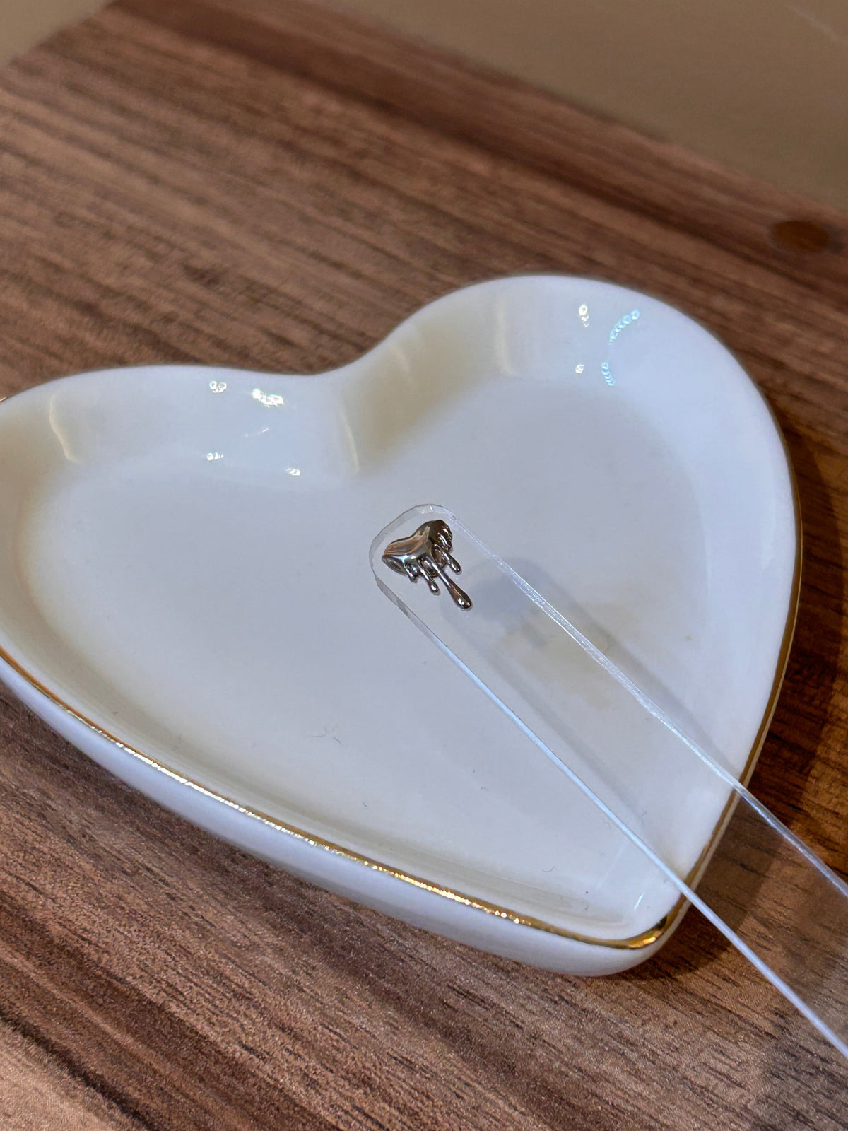 piercing corazón plata