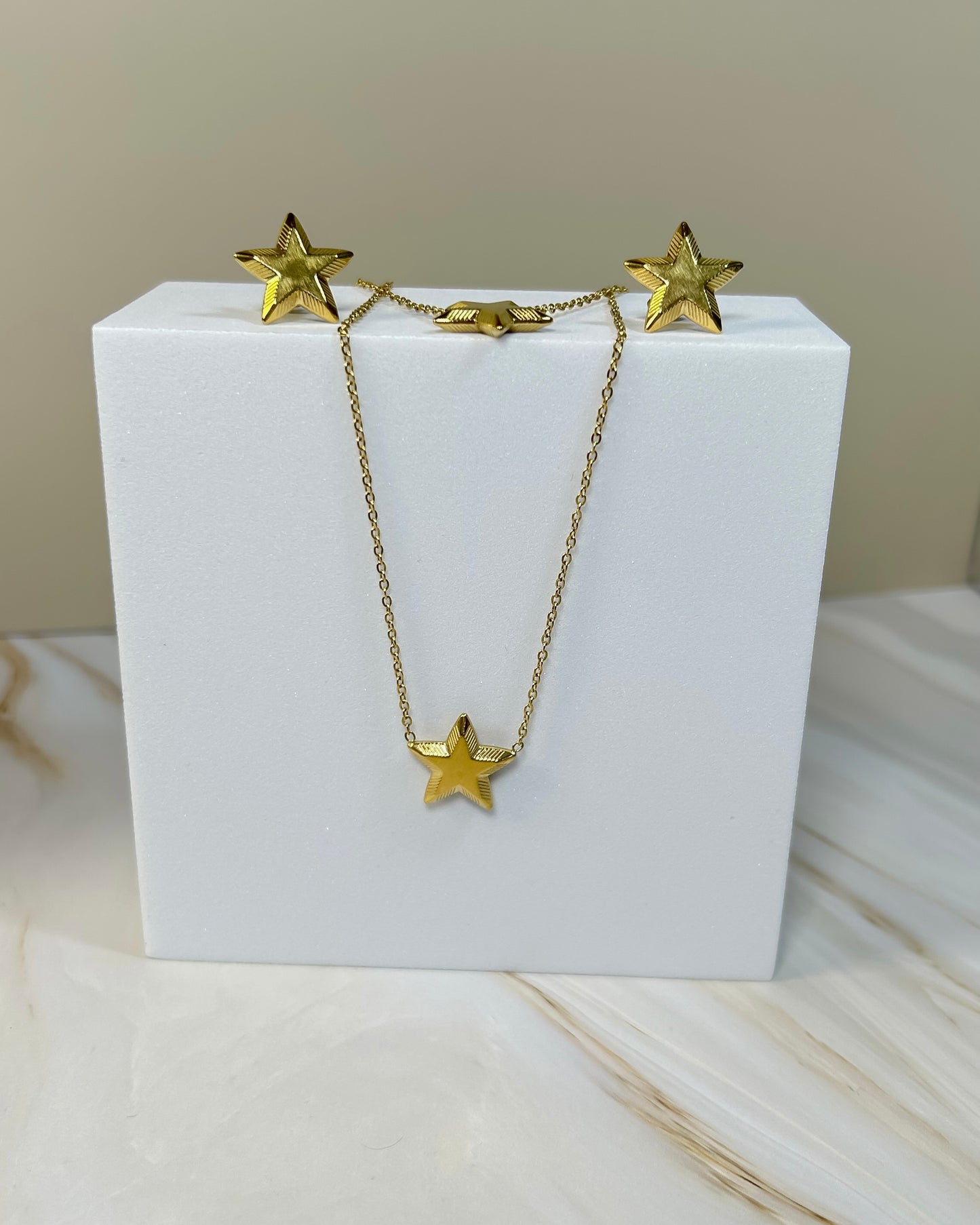Collar, Aretes & Pulsera Star
