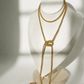 Collar Corbatero Cadena Mini Dorado