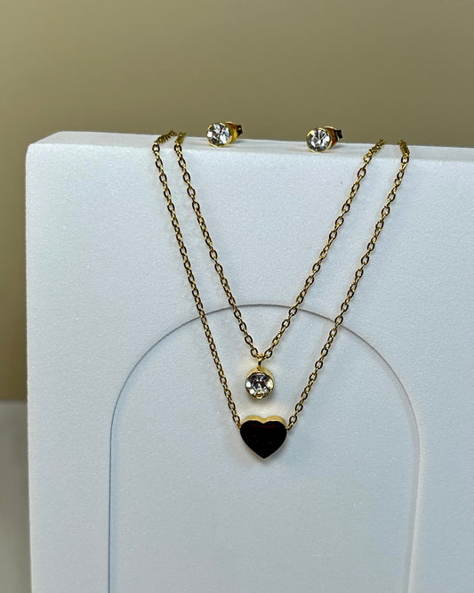 Collar & Aretes Heart