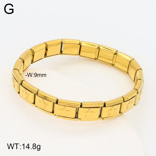 Brazalete Italiano Estrellas Gold