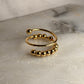 Anillo onda balines dorado