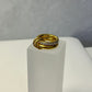 Anillo Doble Aro Dorado