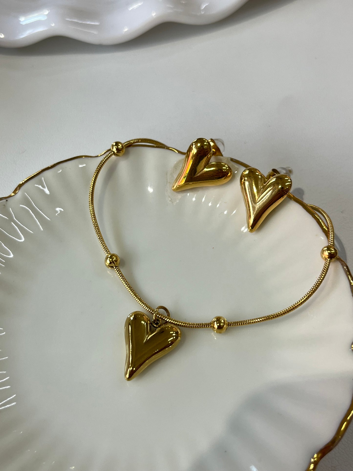 Collar & Aretes Heart