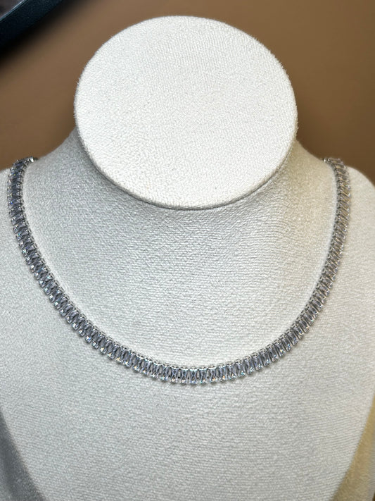 Collar piedras preciosas silver