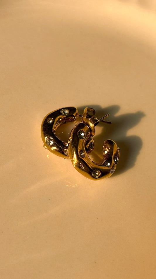 Aretes brillito dorado