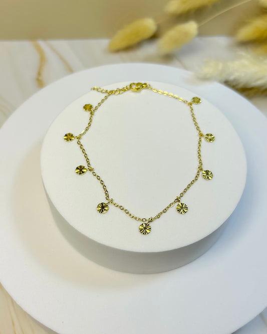 Tobillera Coin Gold