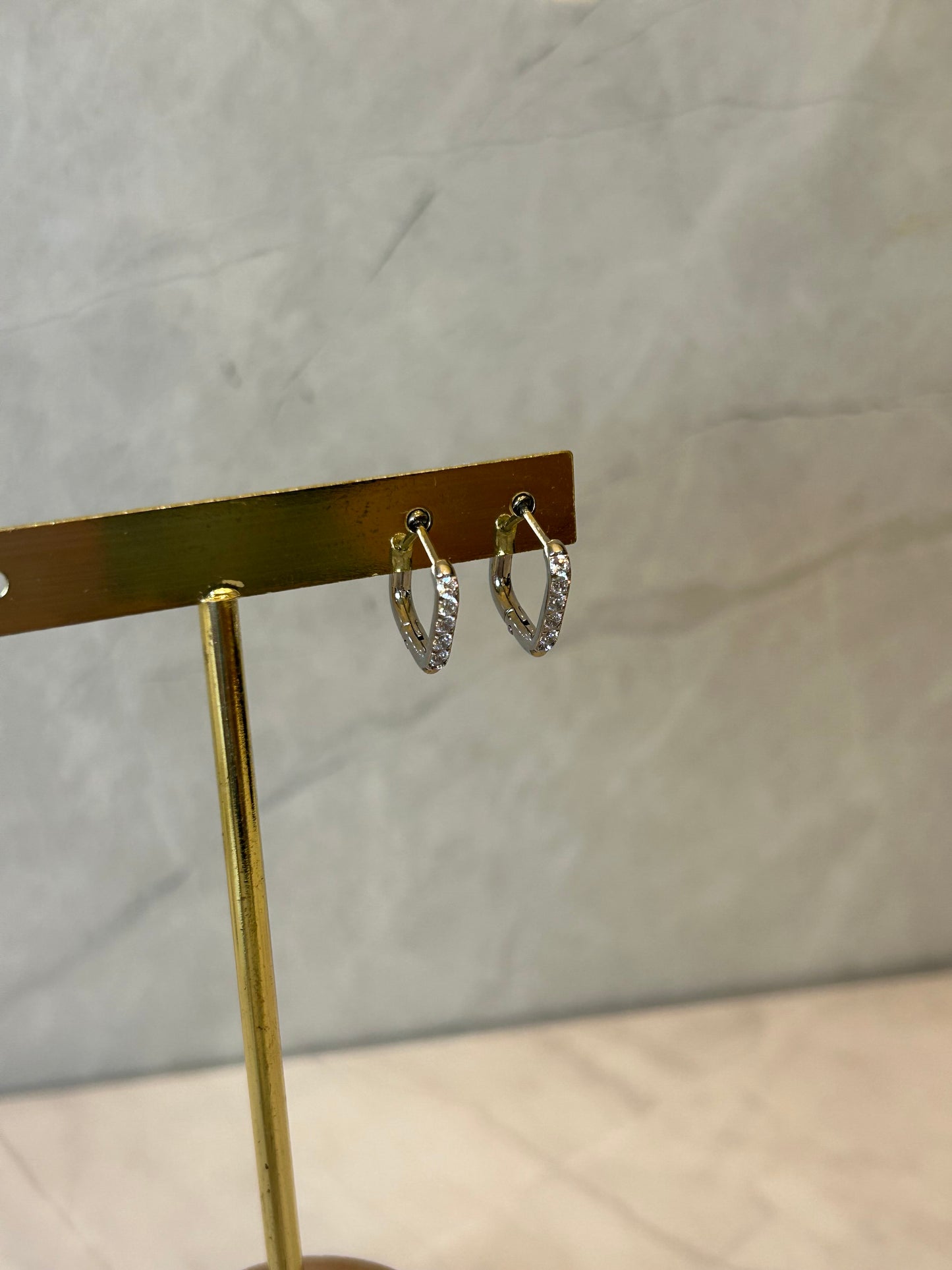 Argollas cuadrada brillo