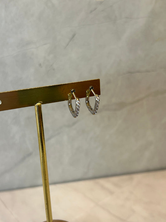 Argollas cuadrada brillo