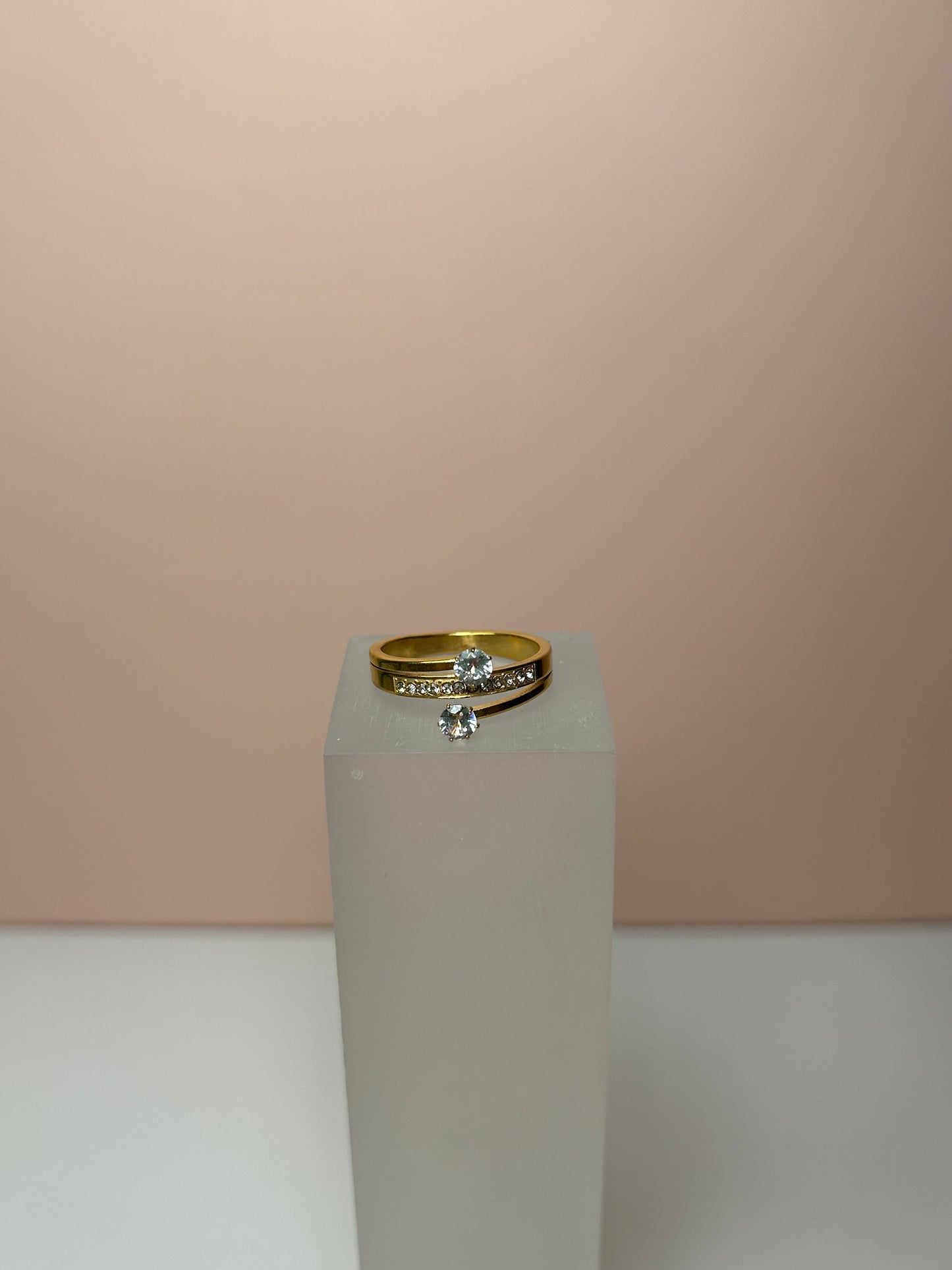 Anillo cristal doble