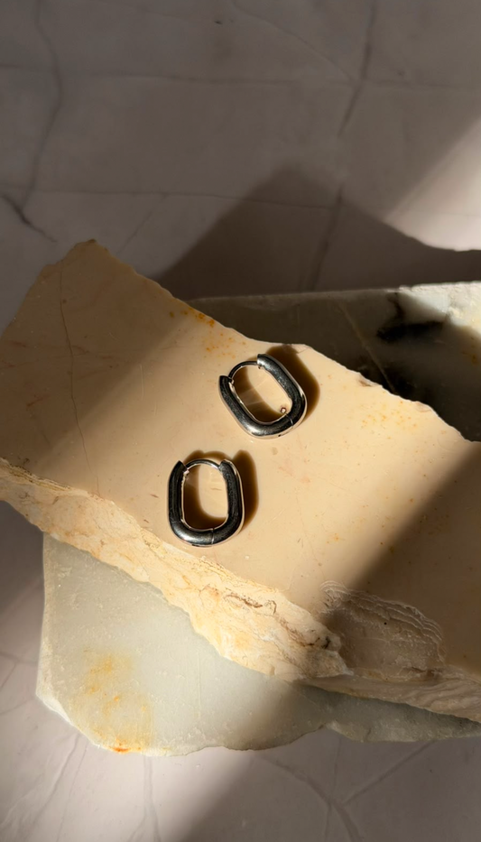 argolla cuadrado mini plata