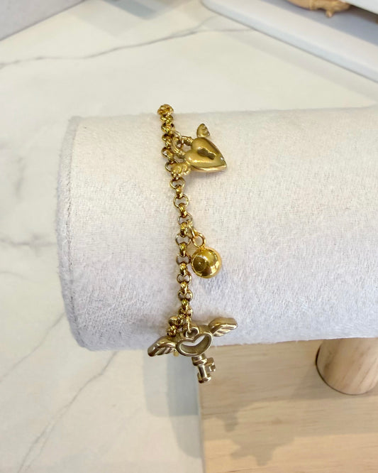Pulsera Hearts key