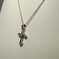Collar Silver crystal cross