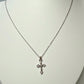 Collar Silver crystal cross