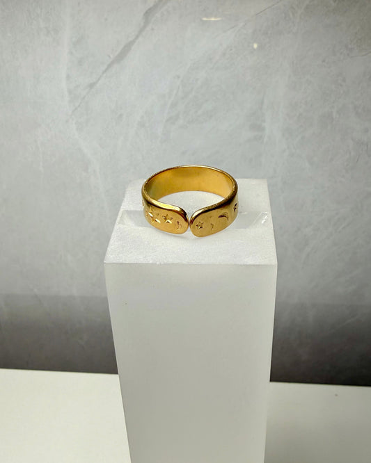 Anillo Golden stars moon