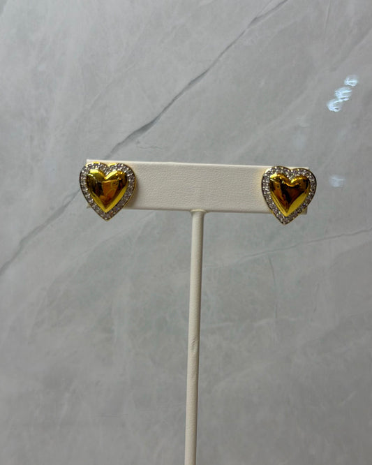 Aretes Crystal heart