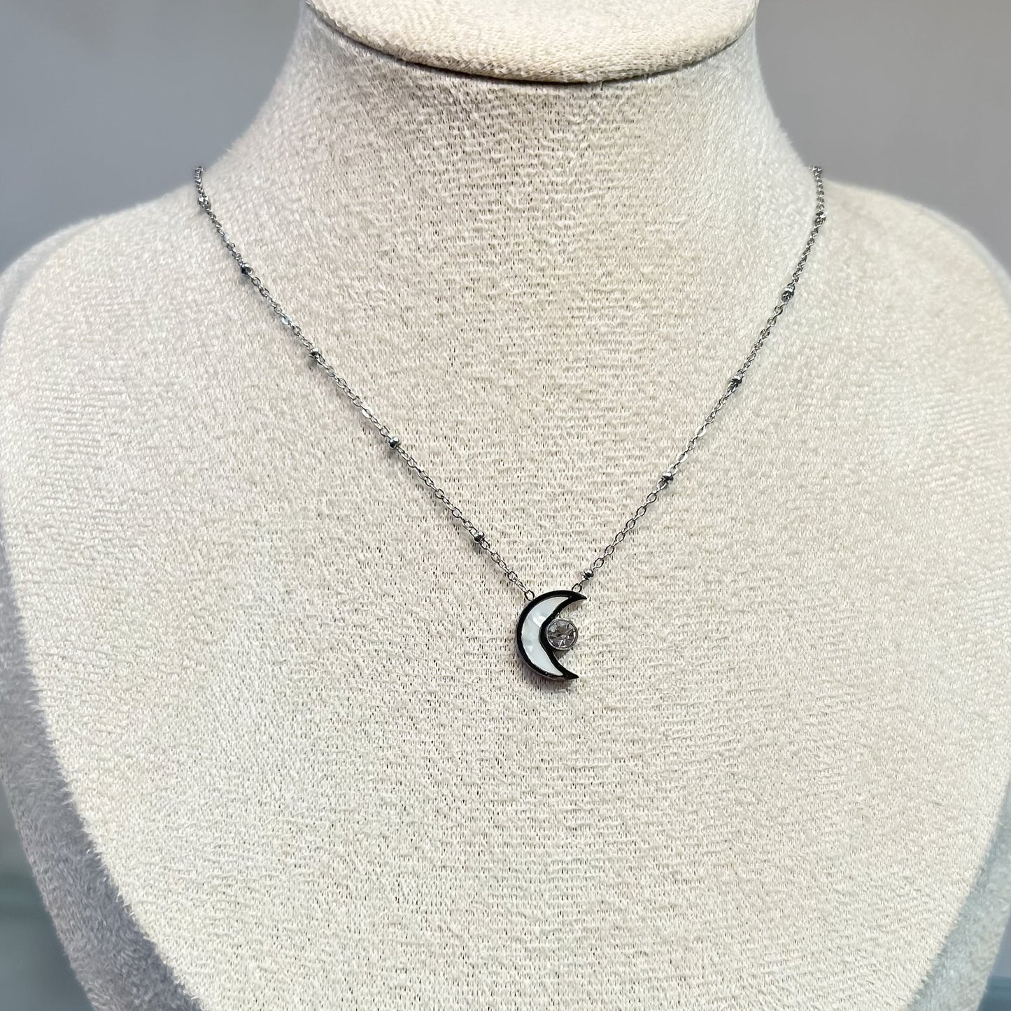 Collar Luna Diamond Plata