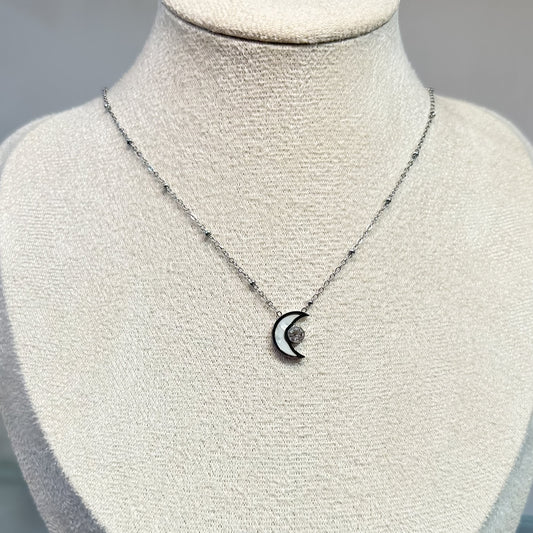 Collar Luna Diamond Plata