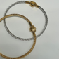 Brazalete clip heart bicolor