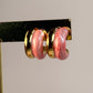 Aretes Doble Mini Rosa