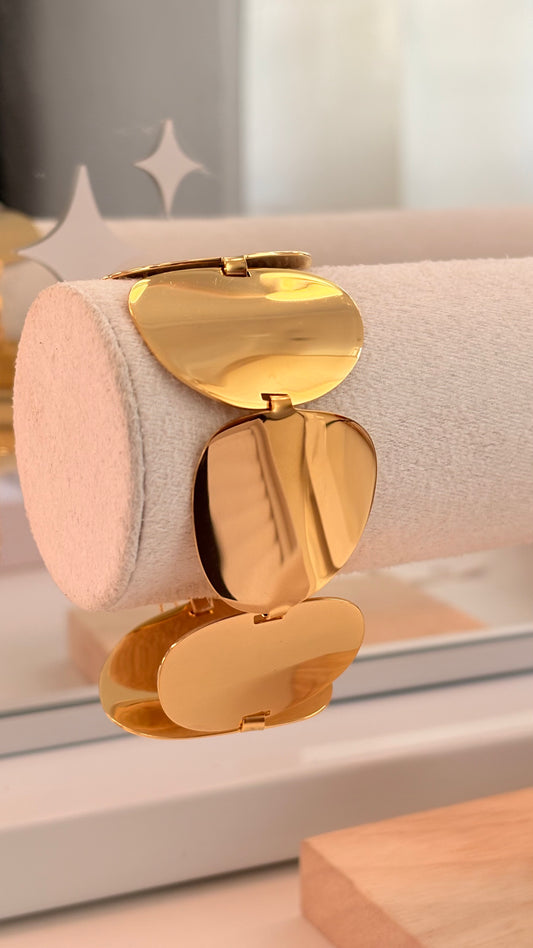 pulsera chunky dorado