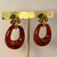 Aretes Acrilico cafe