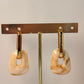 Aretes acrilico cuadrado blanco