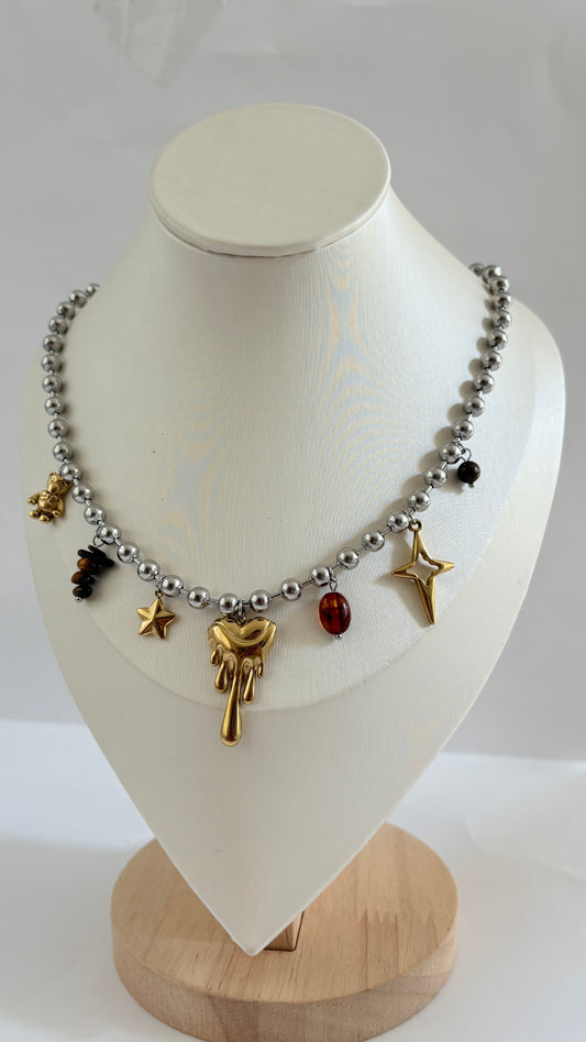 Collar Bali & Charms Bicolor